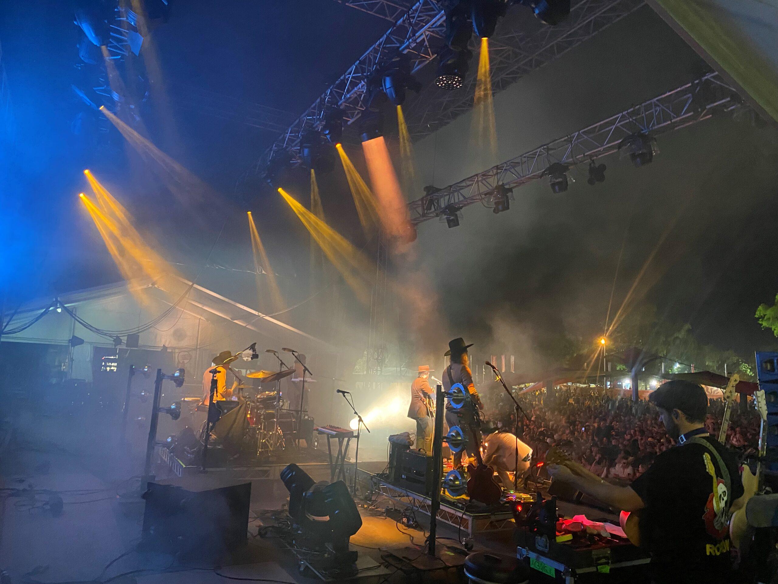 The view from side of stage at BASSINTHEGRASS